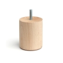 Pata madera cilindrica  170mm alto - Suinplas