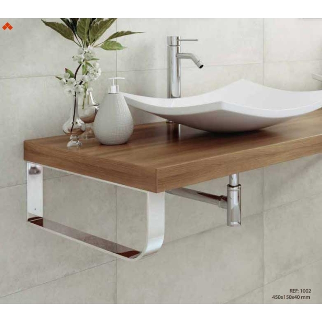 Escuadra baño cromo brillo 45x15  - Suinplas