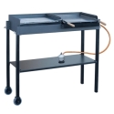 Barbacoa duo pequeña con plancha para gas - Suinplas