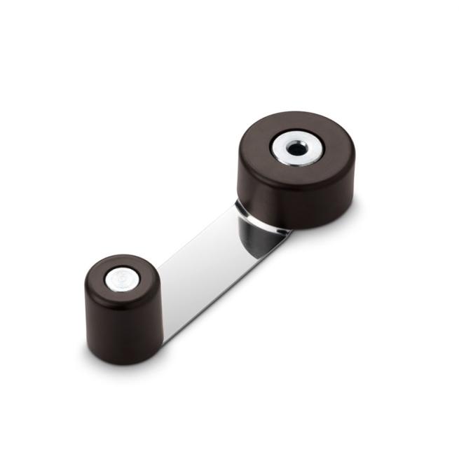 Tope retenedor puerta metal giratorio  marron - Suinplas