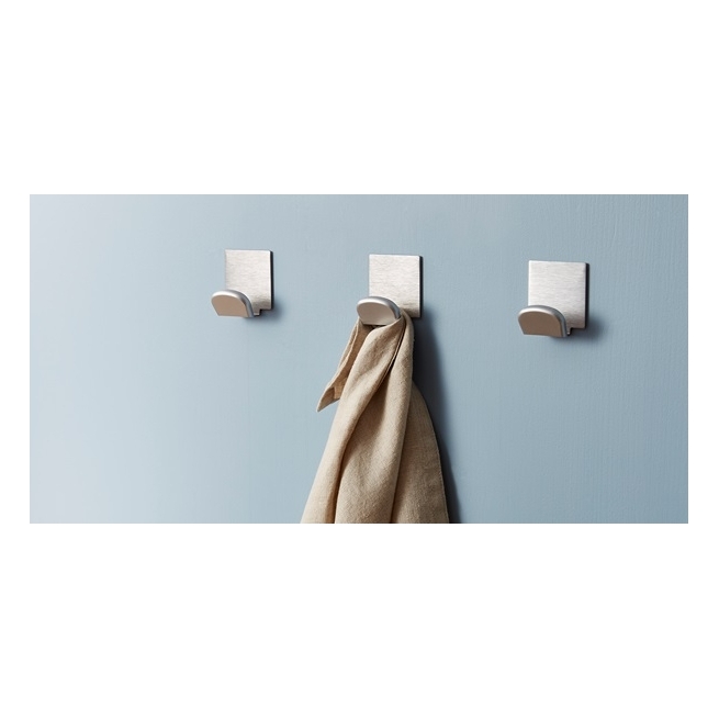 Colgador adhesivo  metal wengue  2ud - Suinplas