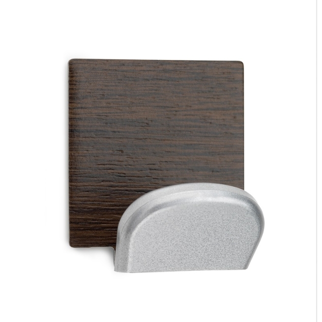Colgador adhesivo  metal wengue  2ud - Suinplas