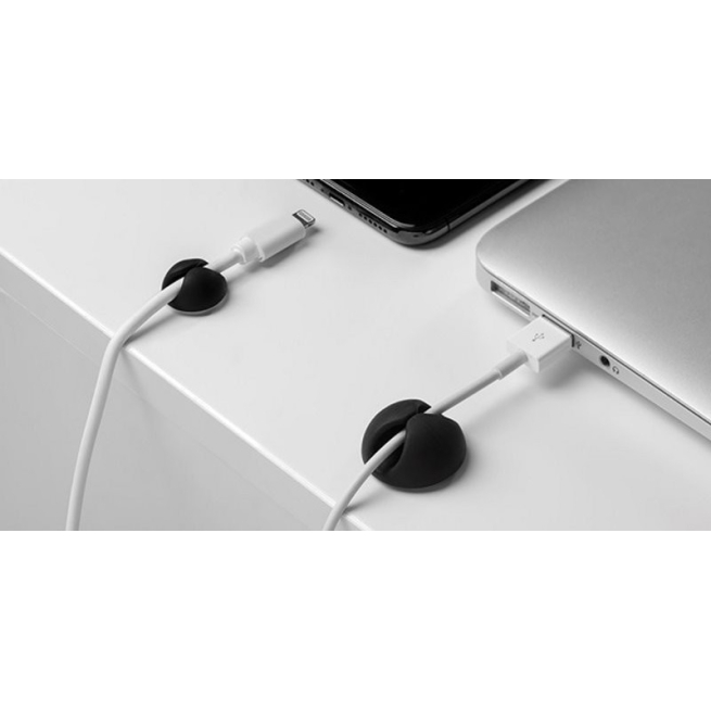 Mini clip adhesivo para cables transparente - Suinplas