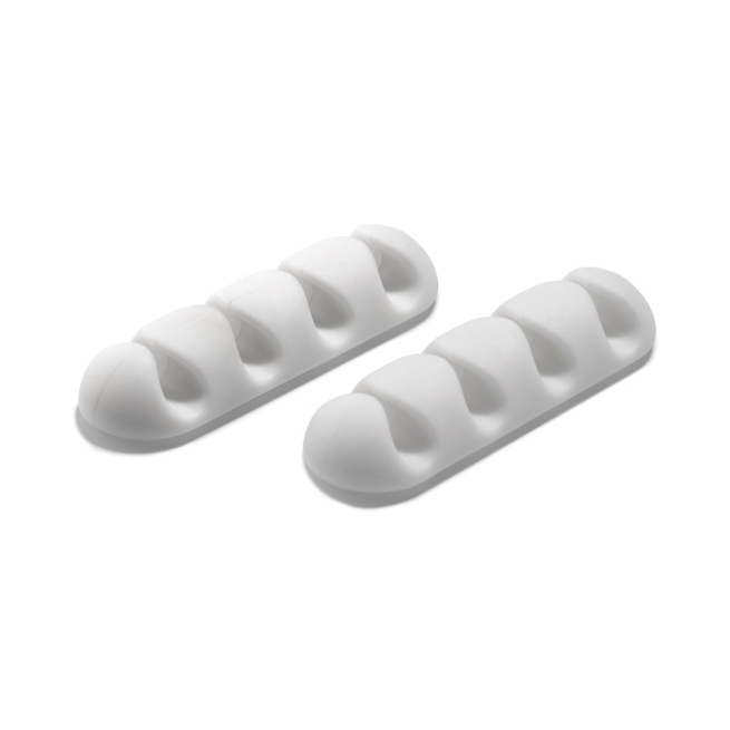 Clip adhesivo multiple para cable blanco - Suinplas