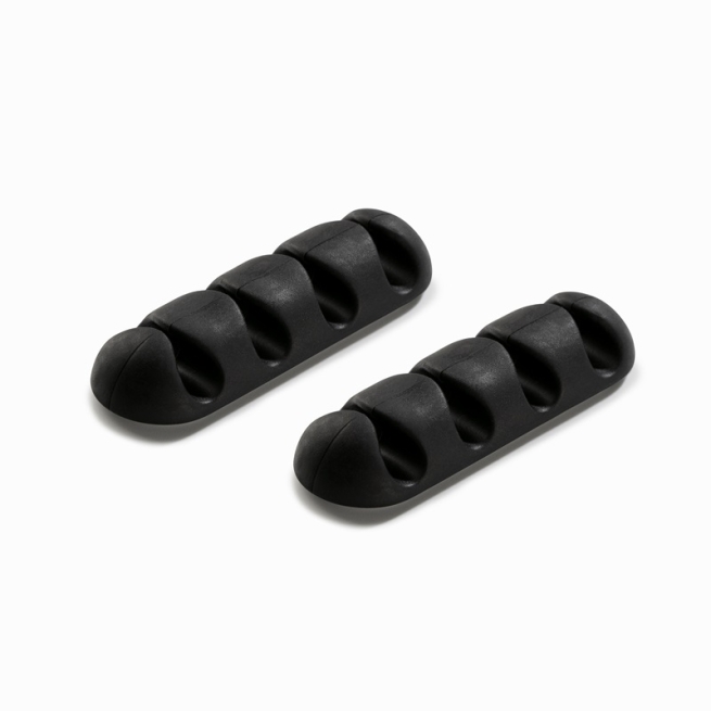 Clip adhesivo multiple para cable negro - Suinplas