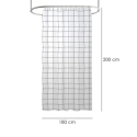 Cortina ducha impermeable cuadros  180x200cm - Suinplas