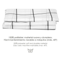 Cortina ducha impermeable cuadros  180x200cm - Suinplas