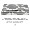 Cortina ducha impermeable vintage gris  180x200 - Suinplas