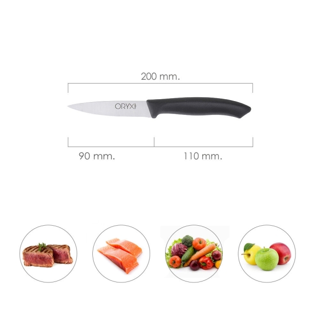 Cuchillo mondador  hoja acero  9cm 3ud - Suinplas