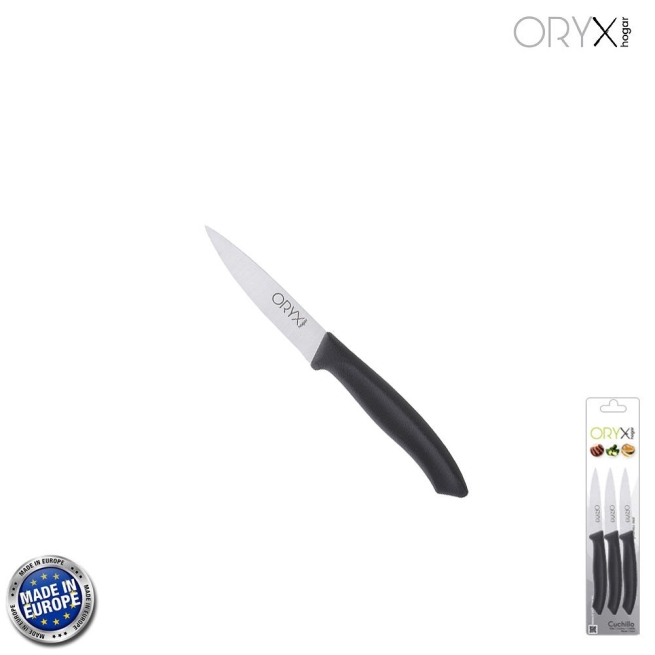 Cuchillo mondador  hoja acero  9cm 3ud - Suinplas