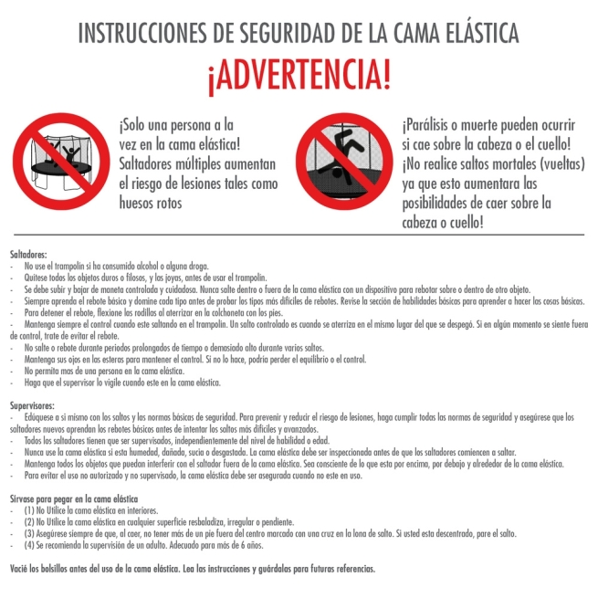 Cama elastica  saltar  250 diametro  - Suinplas