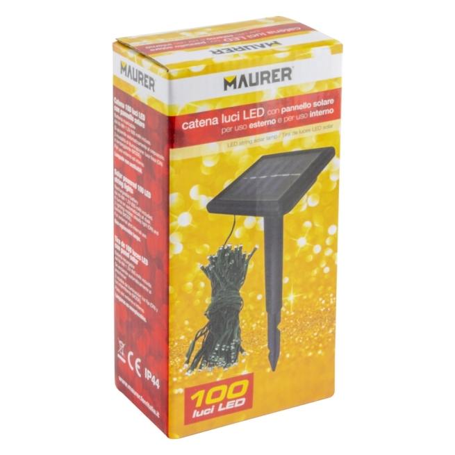Luz de navidad solar con 100 leds – iluminacion blanca pa...