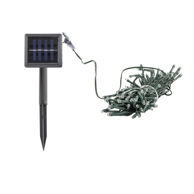 Luz de navidad solar con 100 leds – iluminacion blanca pa...