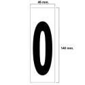 Numero adhesivo 46x140mm nº  0 - Suinplas