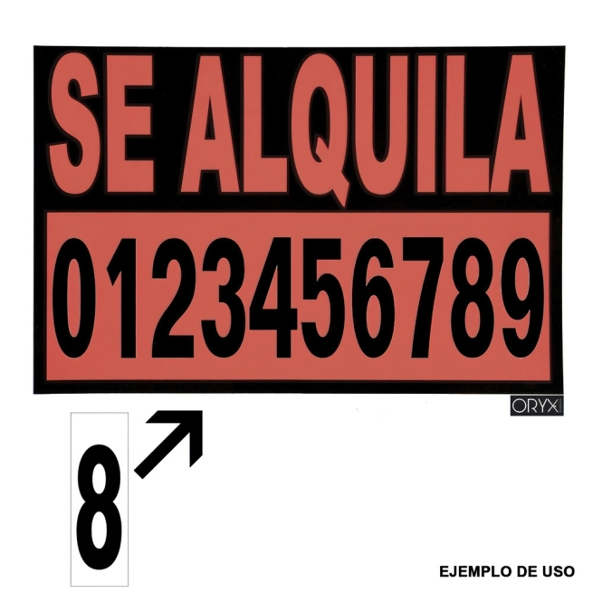 Numero adhesivo 46x140mm nº  0 - Suinplas