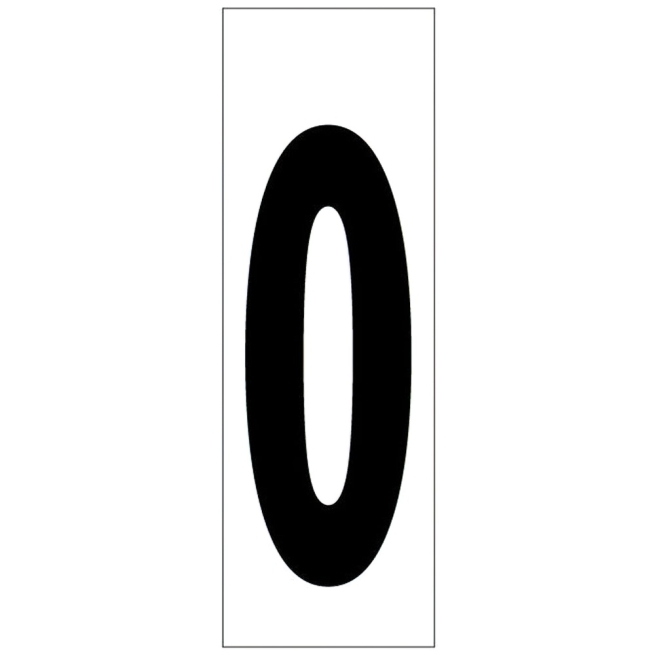 Numero adhesivo 46x140mm nº  0 - Suinplas