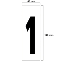 Numero adhesivo  46x140mm nº  1 - Suinplas