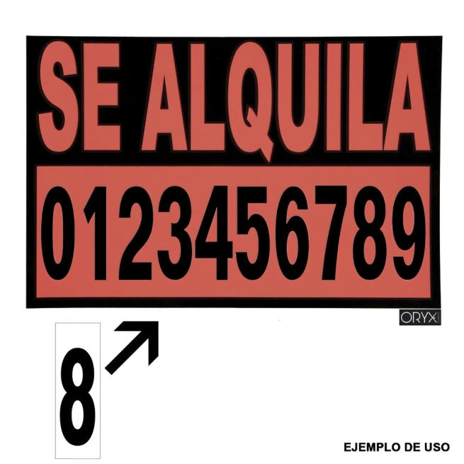 Numero adhesivo  46x140mm nº  1 - Suinplas