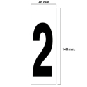 Numero adhesivo  46x140mm nº  2 - Suinplas