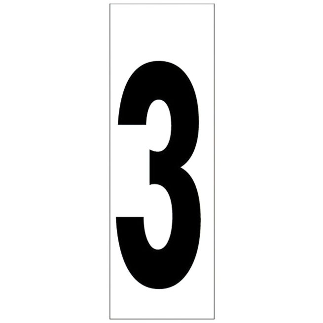 Numero adhesivo  46x140mm nº  3 - Suinplas