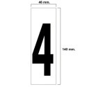 Numero adhesivo  46x140mm nº  4 - Suinplas