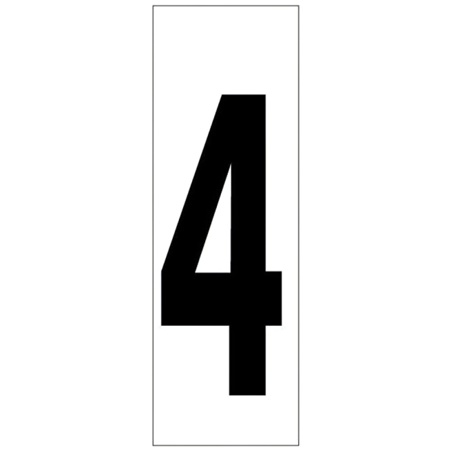 Numero adhesivo  46x140mm nº  4 - Suinplas
