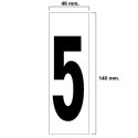 Numero adhesivo  46x140mm nº  5 - Suinplas