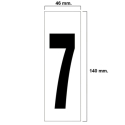 Numero adhesivo  46x140mm nº  7 - Suinplas