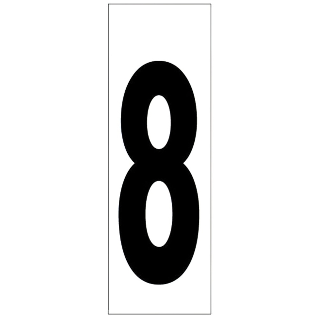 Numero adhesivo  46x140mm nº  8 - Suinplas
