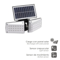 Aplique solar doble con sensor  mov y crepuscular - Suinplas