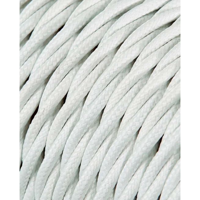 Cable textil trenzado 2x0,75 blanco ml - Suinplas