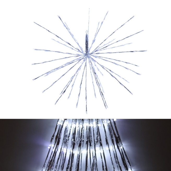 Navidad figura led con puntas efecto destello 45cm blanco...