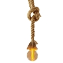 Lampara colgante cuerda vintage esferica    - Suinplas