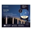 Navidad cortina icicle parpadeante 580cm 240 luz calida -...