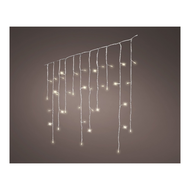Navidad cortina icicle parpadeante 580cm 240 luz calida -...