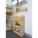 Caja apilable pino sin barnizar 60 x28,5x35 - Suinplas