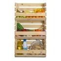 Caja apilable pino sin barnizar 60 x28,5x35 - Suinplas