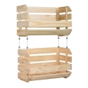 Caja apilable pino sin barnizar 60 x28,5x35 - Suinplas