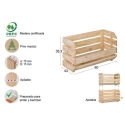 Caja apilable pino sin barnizar 60 x28,5x35 - Suinplas