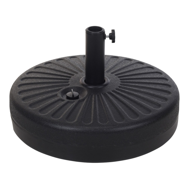 Base parasol 22lts negro 51x12cm - Suinplas