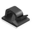 Soporte adhesivo para cables  negro 10ud - Suinplas