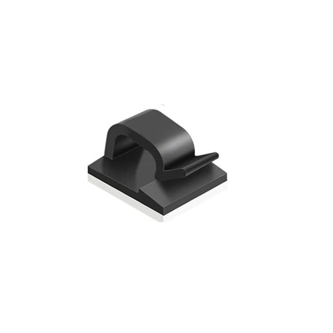 Soporte adhesivo para cables  negro 10ud - Suinplas