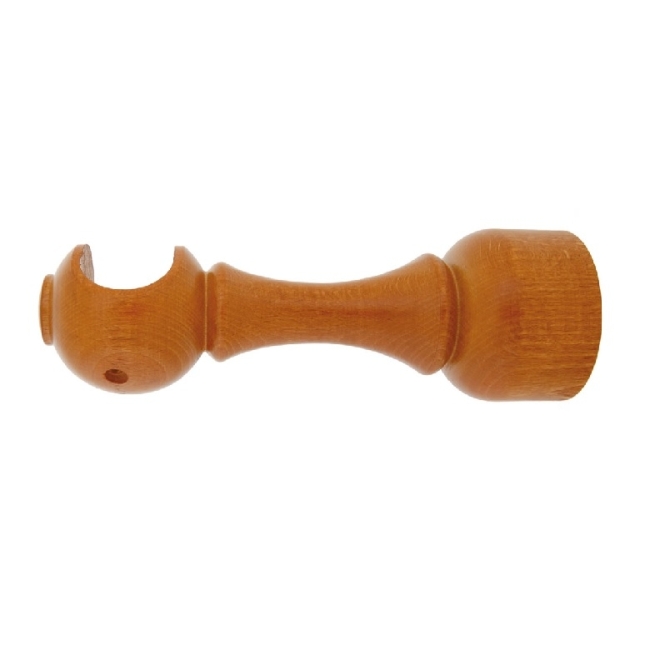Soporte pared cortina largo nogal de 28mm (1) - Suinplas