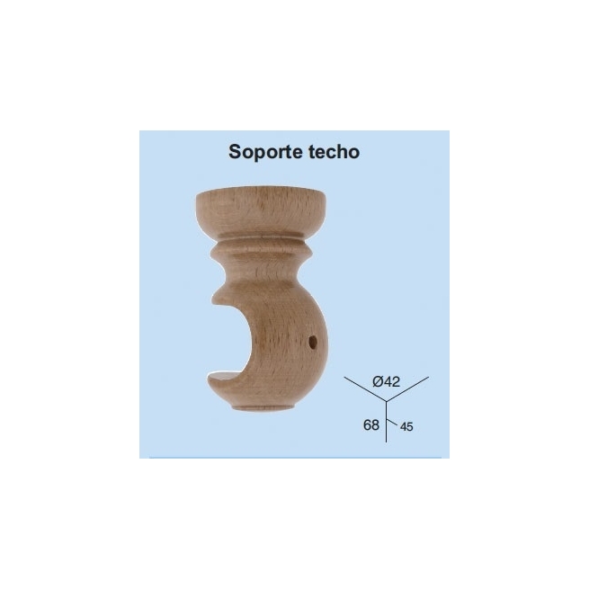 Soporte techo cortina teka de 20 mm  2ud - Suinplas