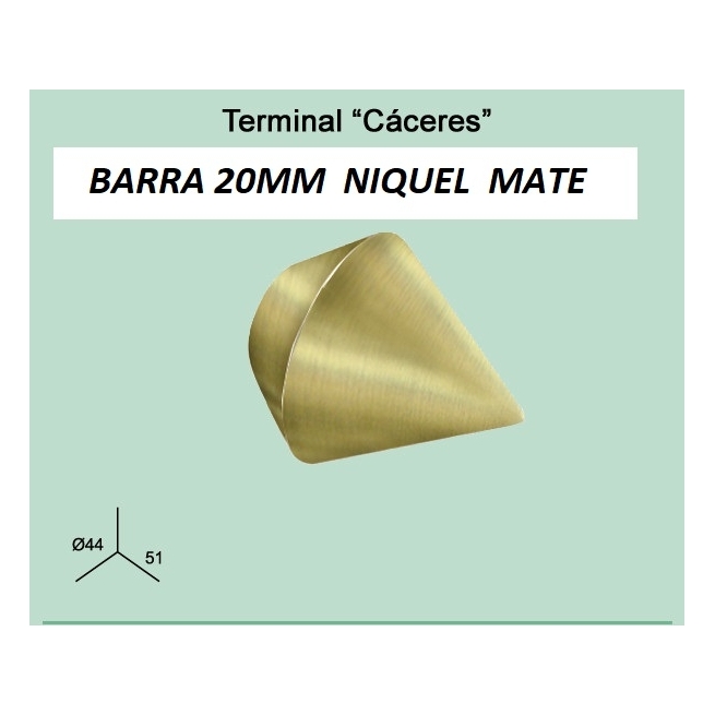 Terminal niq mate 20mm caceres 2ud - Suinplas