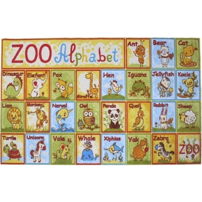 Alfombra zoo alfabeto 100x140   - Suinplas