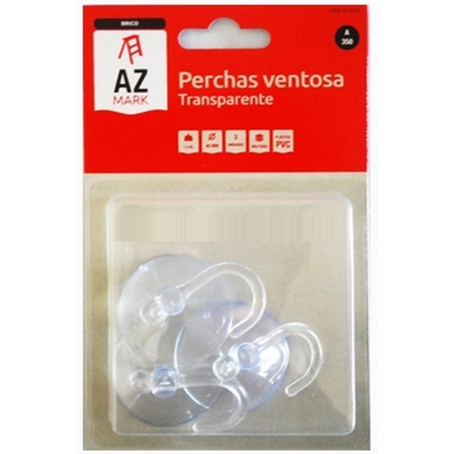 Percha ventosa a-350 3 ud. - Suinplas