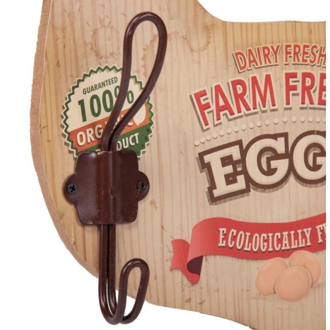 Perchero pared gallina vintage - Suinplas
