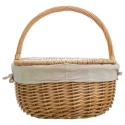 Cesta de mimbre buff forrada con tapas   48x37x17cm - Sui...