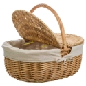 Cesta de mimbre buff forrada con tapas   48x37x17cm - Sui...
